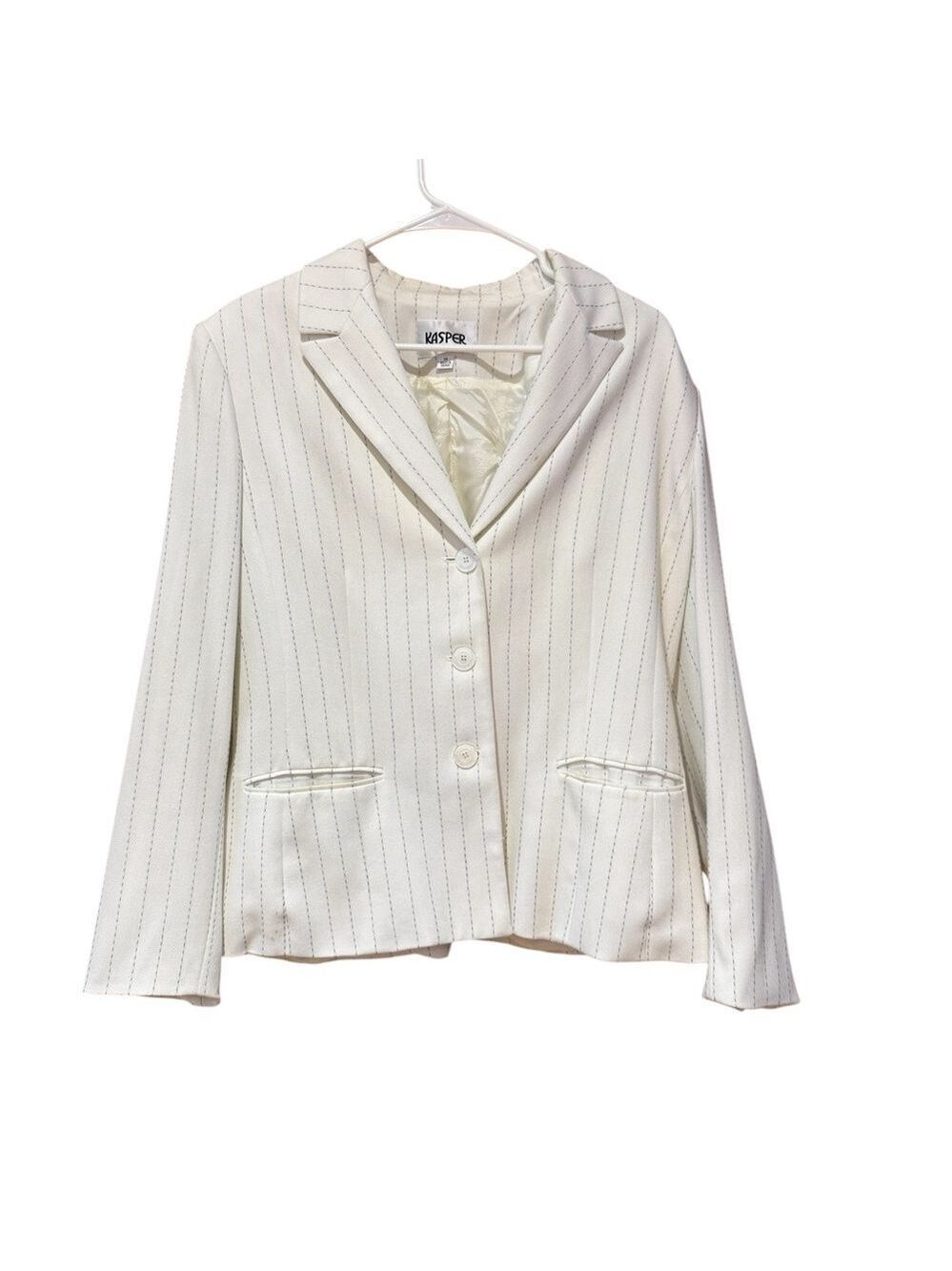 Kasper Cream Pinstripe Women's Blazer
